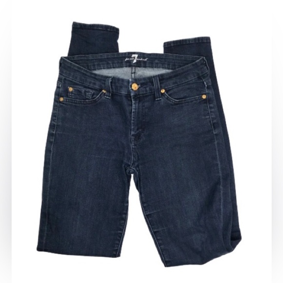 7 for All Mankind The Skinny Dark Wash Size 28 - Picture 2 of 12